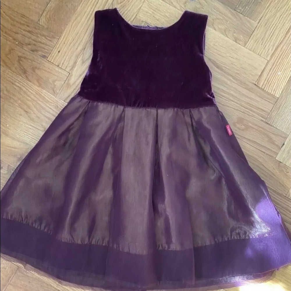 Name IT Girl Purple Maroon Velvet Dress Size 3-4